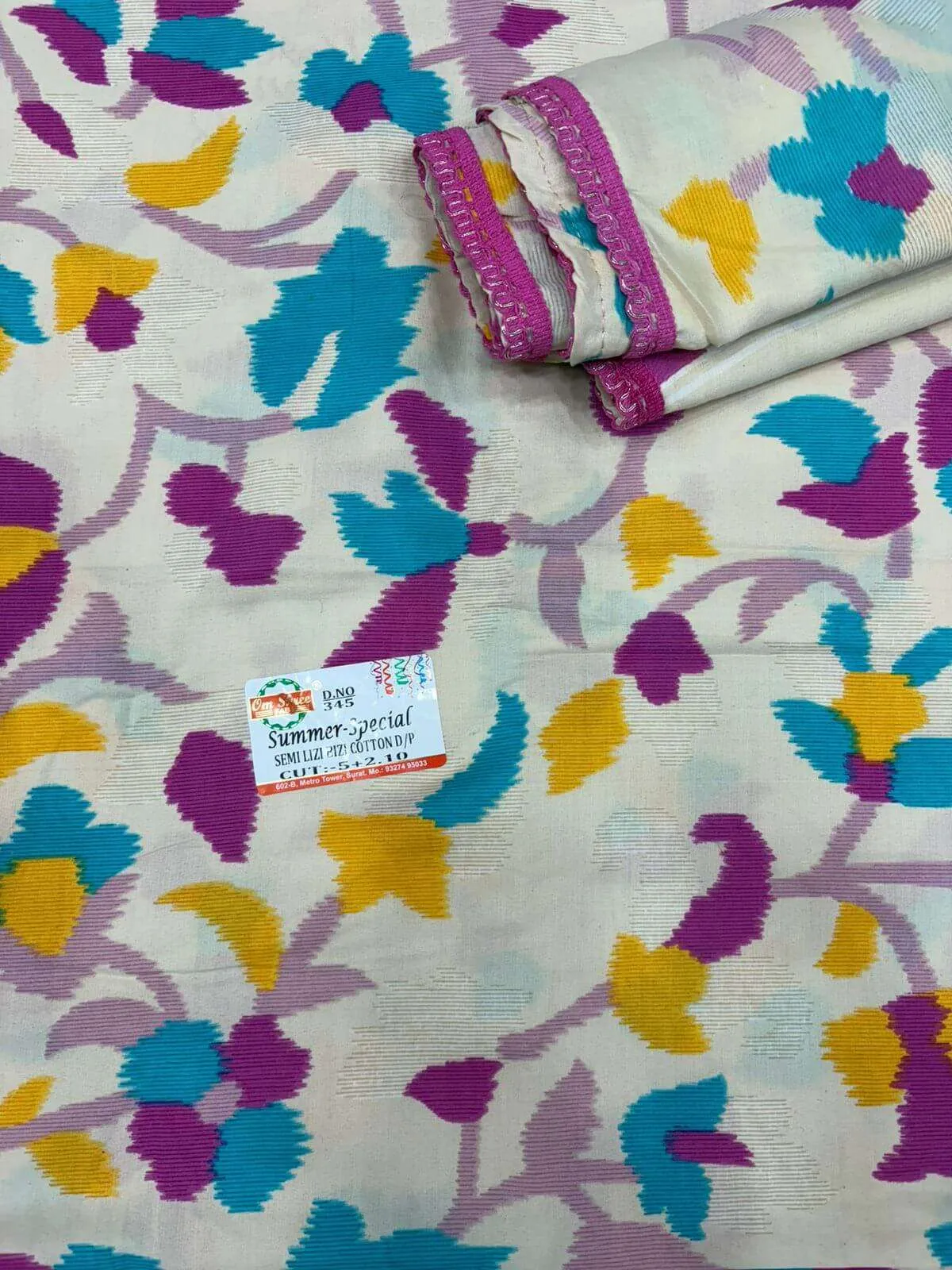 Ikat - Summer Special Semi Lizi Bizi Suit with Dupatta - Image 4