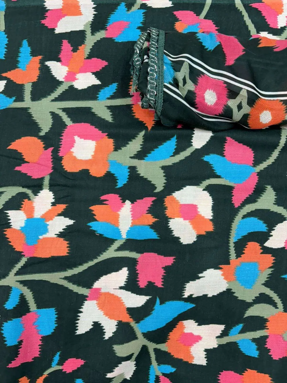 Ikat - Summer Special Semi Lizi Bizi Suit with Dupatta - Image 6