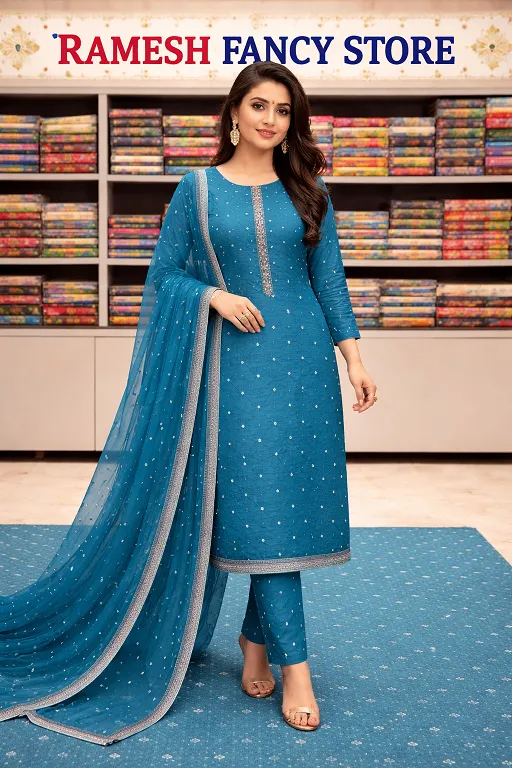 Bandeej Jam Cotton Unstitched Suit Set with Dupatta – Traditional Summer Dress. - Image 7